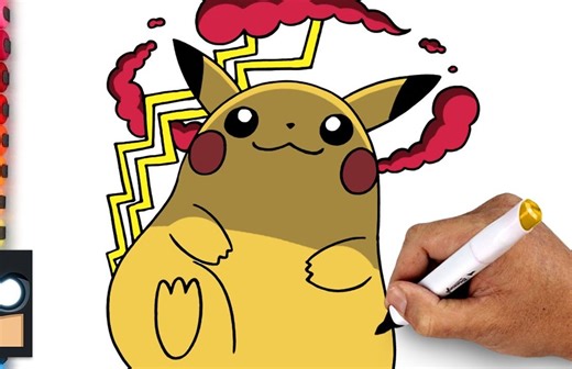 今天我们来画GMAX 皮卡丘！