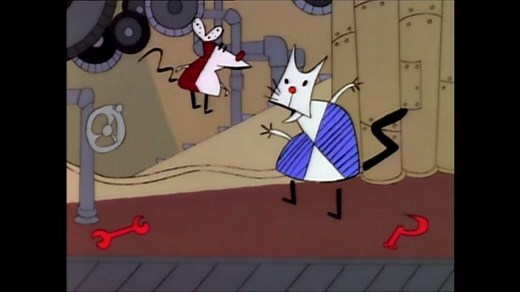 "Here's Eastern Europe's favorite cat and mouse team, Worker & Parasite!" (S4, E22: "Krusty Gets Kancelled") | Nothing but Simpsons clips