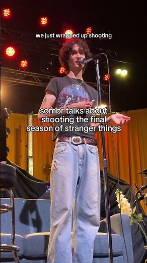sombr talks about stranger things #sombr #latenightsandromancetour #OnTour #strangerthings #shorts