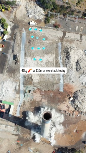 The old Bell Bay Power Station smoke stack was removed in brilliant fashion today 🙌 | Jeremy Rockliff