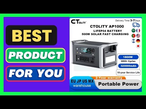 CTOLITY AP1000 1800W 320000mAh Portable Mobile Power Station Solar