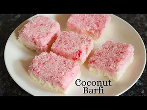 Coconut Burfi recipe | Easy layered Coconut Barfi | Nariyal Barfi | Neelo's kitchen