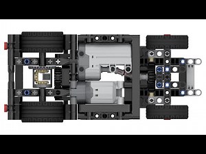 Mini RC Euro Semi Truck Chassis - Power Functions version and use of old differential
