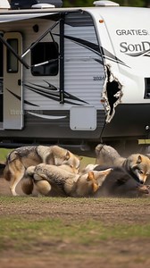Wolves Protect Campers From Dangerous Bear! #rescue #animals #wildlife | Paul Vu