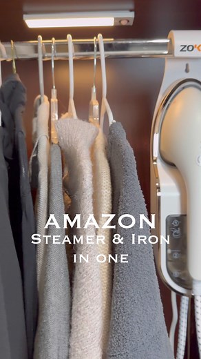 https://urlgeni.us/amzn/Streamerandiron ❤️ This steamer and iron-in-one hangs for easy access and storage.The separate water compartment makes it super lightweight.Heats up in 30 seconds and provides powerful steam for 35 minutes on one water tank.Comes with a heat glove for vertical ironing. Steam operates vertically and horizontally too so you can steam on a bed. And you don’t have to worry about water spots because it’s totally leakproof.Comes with a handy brush attachment which is helpful ge