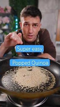 The crunchiest crispy popped quinoa recipe #recipe #foodhack #vegan #quinoa #puffedquinoa #popcorn