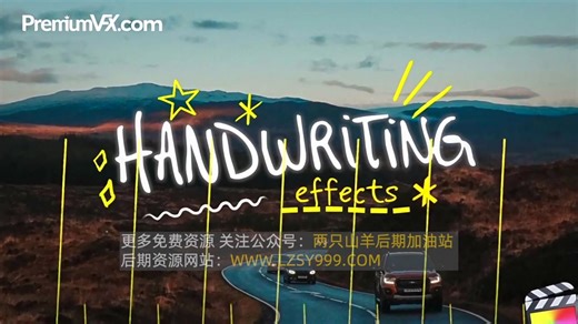 中英双语-FCPX插件-65组生活旅行Vlog手绘线条图形动画 Handwriting Effects - -