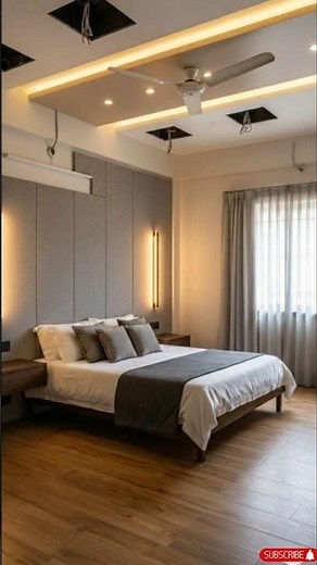 Master Bedroom Transformation | Contemporary Minimal Luxury with Designer Ceiling & Layered Lighting