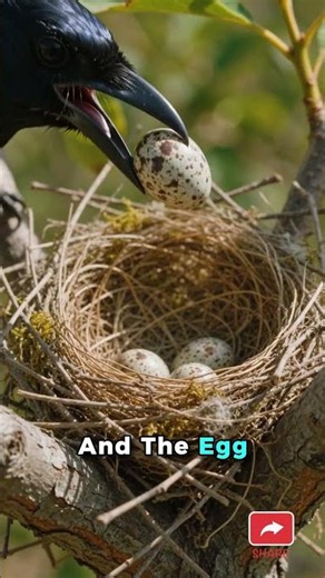 The Drongo's Second Trick: Stealing Straight From a Nest 😱🥚 #Drongo #Birds #Shorts