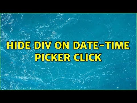 Hide div on date-time picker click