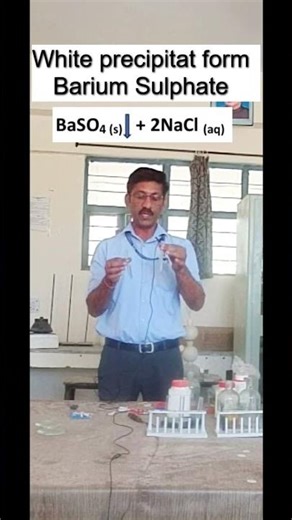 White Precipitate Reaction 🤯 | BaCl₂ + Na₂SO₄ #Shorts