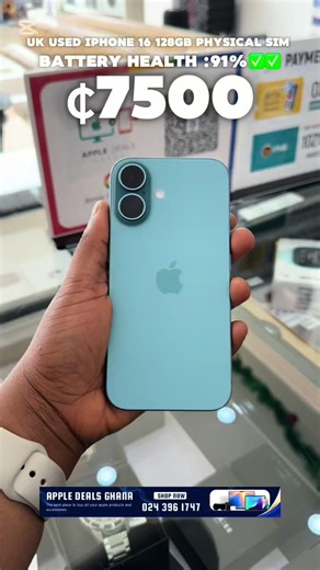Buy Authentic UK Used iPhone 16 - Gh¢7500