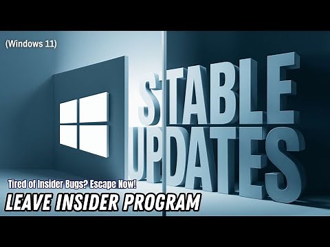 How to Leave Windows Insider Program on Windows 11 | From Insider to Stable 🚀