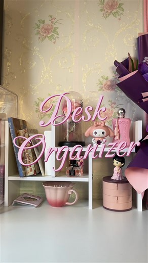 Wooden desk organizer book shelf 📚💕 #bookshelf #deskorganizer #desksetup #woodendeskorganizer