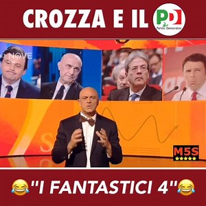 Buongiorno! Vi condivido questo esilarante video di Crozza che ci racconta la situazione attuale del PD con i Fantastici 4: Renzi, Gentiloni, Calenda, Minniti. Vi avverto: è un racconto tragicomico. | Fabio Massimo Castaldo