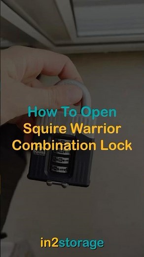 How to open Squire Warrior Combination Locks