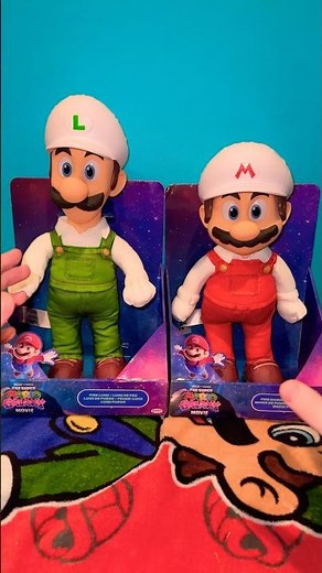 SUPER MARIO GALAXY Movie FIRE MARIO & LUIGI BIG Plush Dolls #supermario #mario #yt #shorts #ytshorts