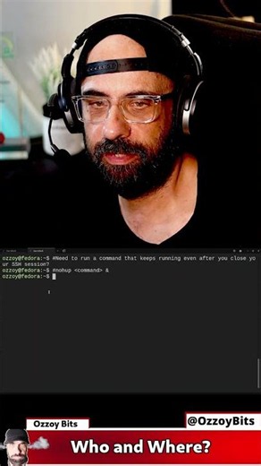 Ozzoy Bits Terminal Gems #22. Disconnect from SSH and leave a script or command running?