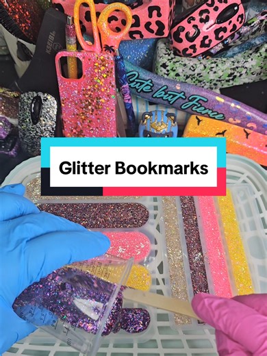 DIY Glitter Bookmarks with Resin Molds