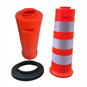 [Hot Item] Highway Reflective Crash Barrel Traffic Safety Drum, Safety Barriers Road Plastic Traffic Safety Barrel with Rubber Base Construction Barricade Drum