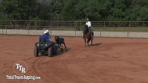Getting in time with Allen Bach on the @smartythesteer Xtreme on totalteamroping.com! | Total Team Roping