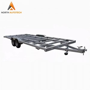 [Hot Item] Hot-Dipped Galvanized Single/Double/3/4 Axle Mobile Tiny House Chassis Trailer Frame