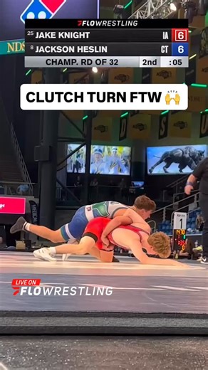 Jackson Heslin got so HYPE after his clutch win he decided to kick a field goal 🏈 😂 #fargo | FloWrestling