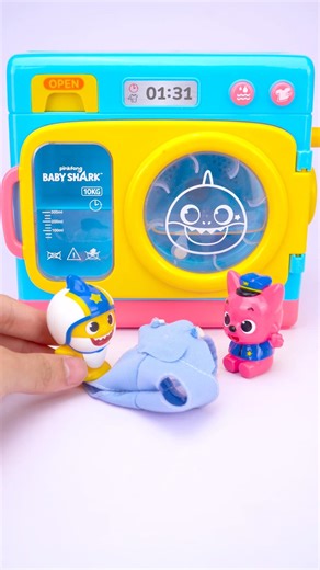 핑크퐁 아기상어 장난감 Pinkfong Baby Shark Washing Machine Toys Satisfying with Unboxing & Review Toy ASMR