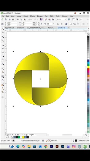 How To Create stunning shape Designs in Corel draw in just a Few easy steps #coreldraw #shorts