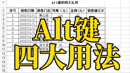 让我看看谁还不会这ALT键的四大用法