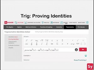Trig: Proving Identities