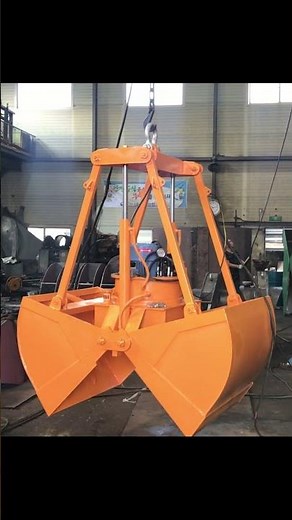 Motor grab bucket operation test - clamshell type