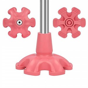 SupreGear 3/4 inch Cane Tip, Self-Standing Heavy Duty Rubber Base, Six Point Non-Slip Cane Foot, Pink