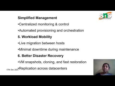 Cloud System and Virtualization TechnologieslBenefits Agility & Cost OptimizationISNS Institutions 