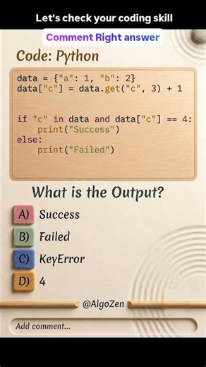 comment correct output | python coding question #coding #python #interview