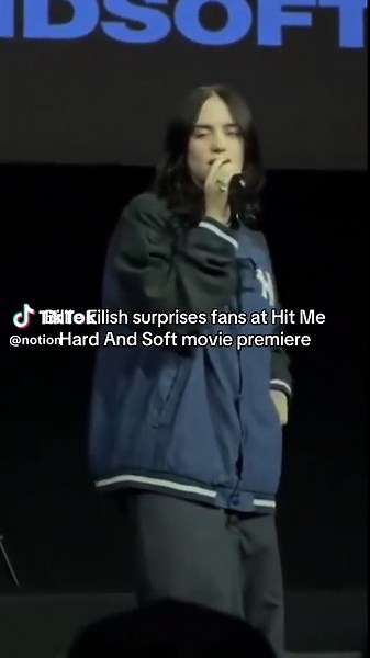 @BILLIE EILISH surprises fans at her new Hit Me Hard And Soft The Tour premiere in LA. Who’s excited to go see it? #NOTION #HitMeHardAndSoft #moviepremiere #LA #billieeilish