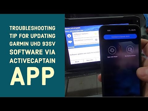 Troubleshooting Tip For Updating Garmin UHD 93SV Software Via ActiveCaptain App