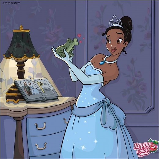 Happy Color Speedpaint: The Princess and the Frog (2009) Kiss the Frog scene #2