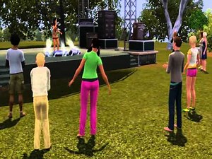 Sims 3 Showtime - Park Performance (Singer)