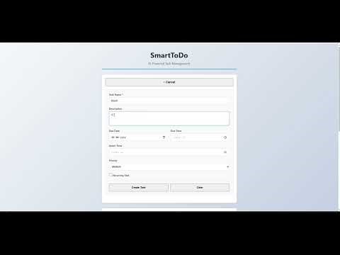 SmartToDo - AI Powered Task Manager | Image to Task App Demo