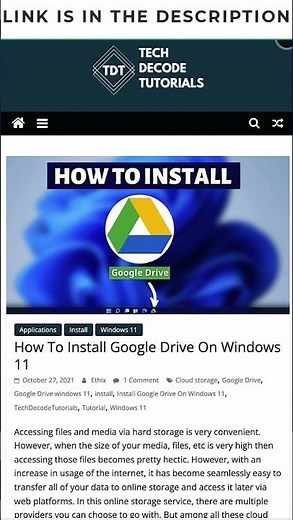How To Install Google Drive On Windows 11 #shorts #cloud #windows11