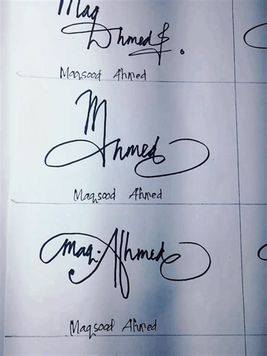 Ide Tanda Tangan Keren untuk MAQSOOD AHMED - Bagian 1