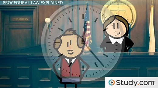 Substantive Law vs. Procedural Law | Differences & Examples