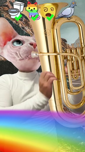 Tom's Rainbow Dancing Cat: Funny Cat Tiktok Video