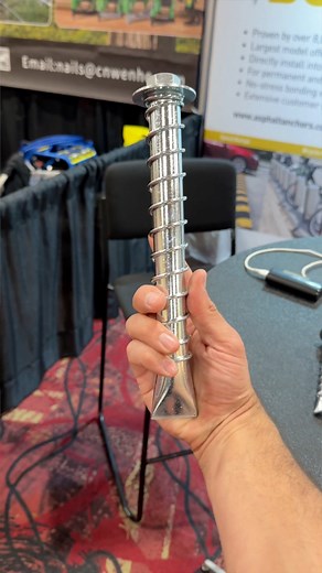 Extremely Strong Asphalt Anchors! #cooltools #construction #asphalt #toolsofthetrade #tradeshow | BYOT