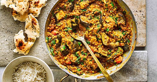 Vegan aubergine curry