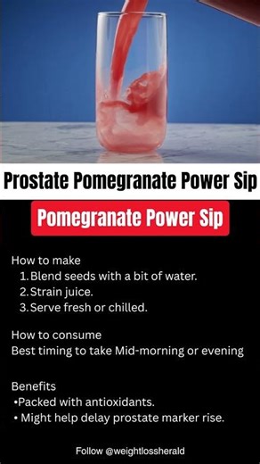 Drink This Daily for Prostate Support 🍷 Pomegranate Power Sip