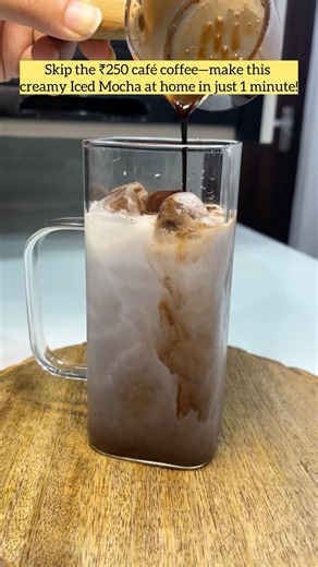 Chocolate Iced Mocha | Quick Cold Coffee Recipe #shorts #coffee #icedmocha