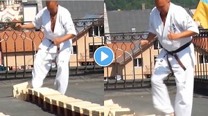 Viral Video: व्यक्तीने एका मिनिटात तब्बल ‘इतक्या’ फळ्या मोडत रचला विश्वविक्रम, एकदा पाहाच