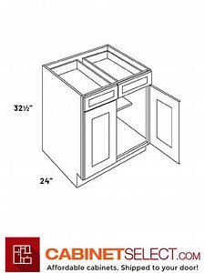 L10-B36HA: Luxor White 36″ Double Door Base Cabinet ADA